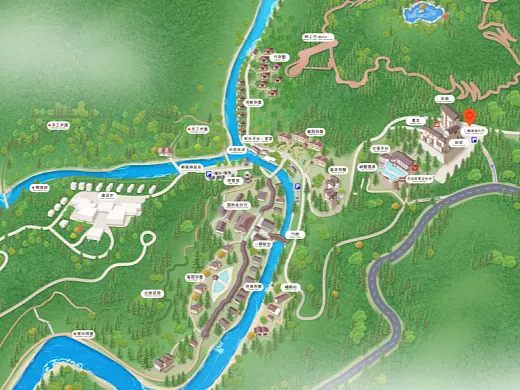 东川结合景区手绘地图智慧导览和720全景技术，可以让景区更加“动”起来，为游客提供更加身临其境的导览体验。